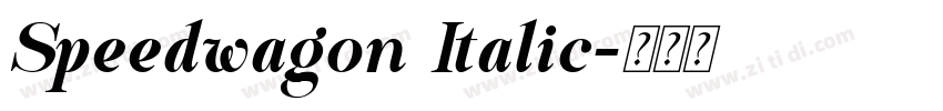 Speedwagon Italic字体转换